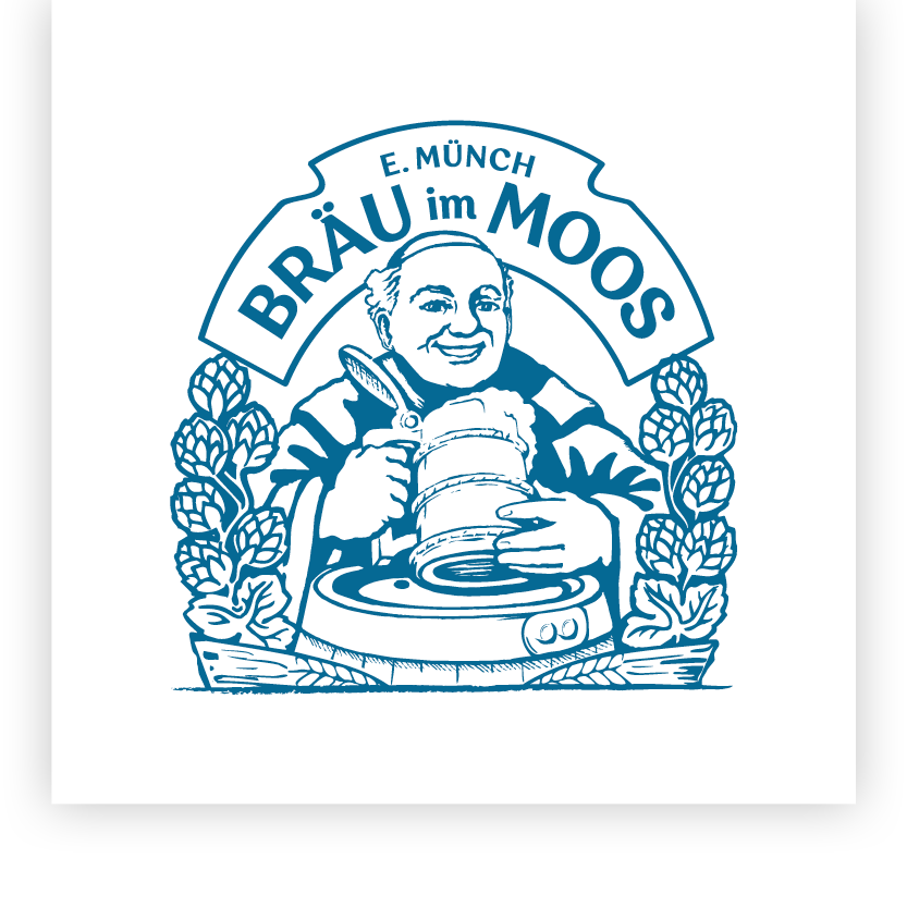 Bräu im Moos Logo Vignette weiß